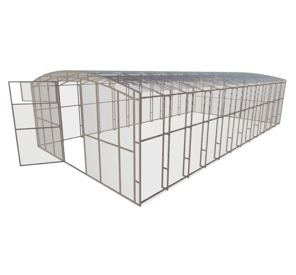 Теплица из поликарбоната Прямостенная 20x20 мм 4x8 м