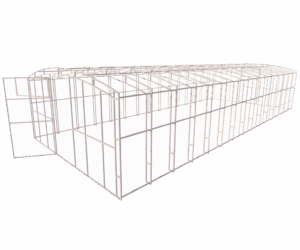 Каркас теплицы Прямостенная 20x20 мм 4x10 м