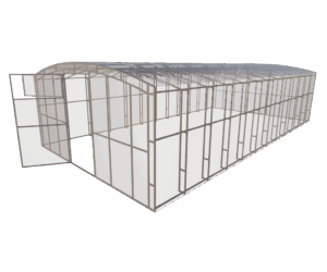 Теплица из поликарбоната Прямостенная 20x20 мм 4x8 м